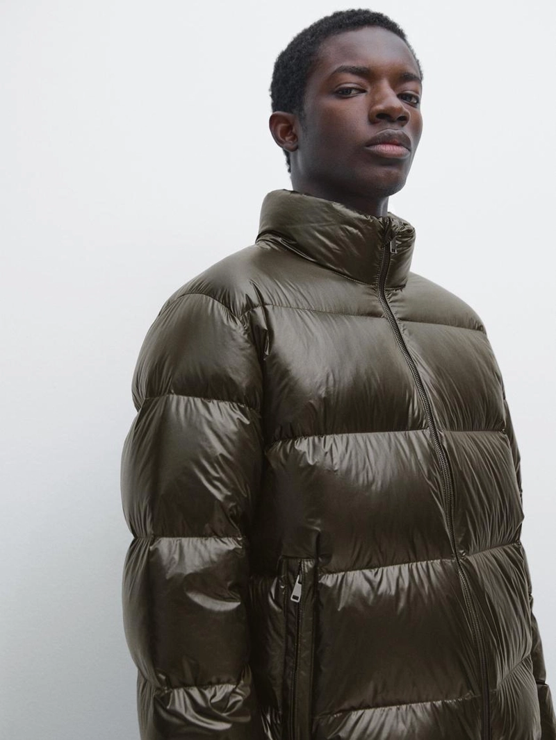 Пуховик с наполнителем из пуха и пера