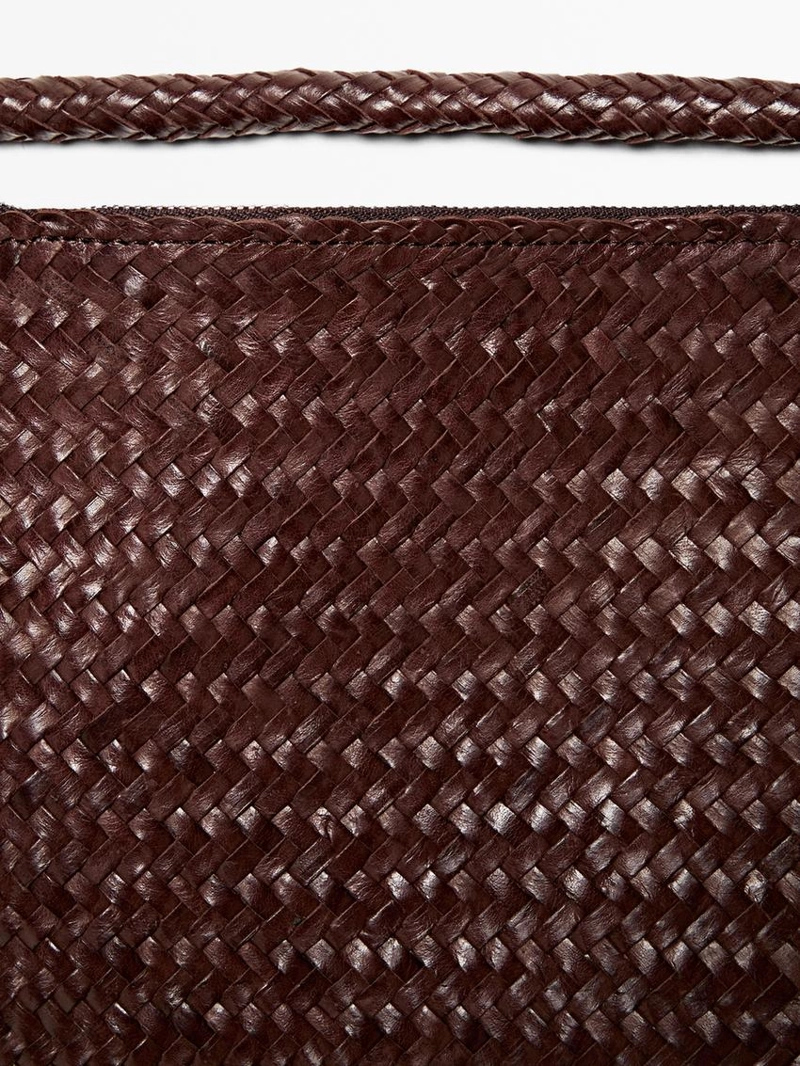 Сумка-сэтчел из крупной плетеной наппы