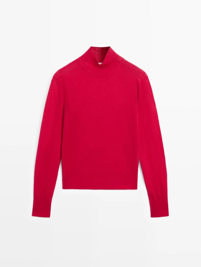 Свитер с высоким воротником perkins из 100% шерсти - studio