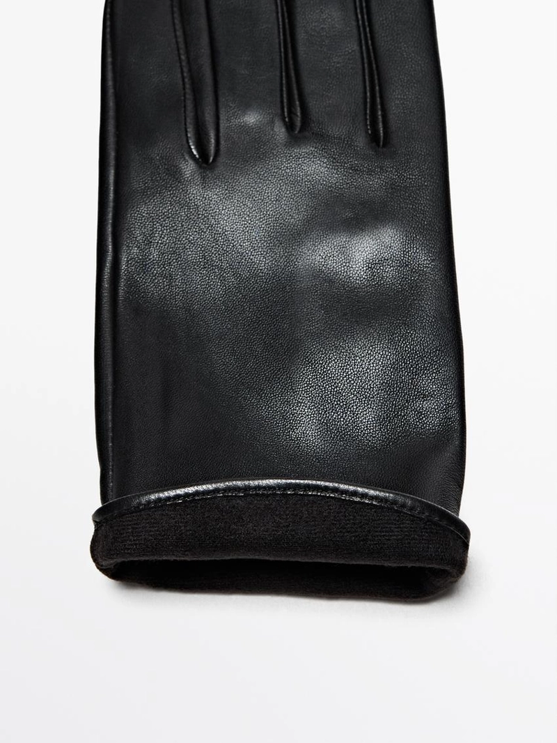 Кожаные перчатки из нубука