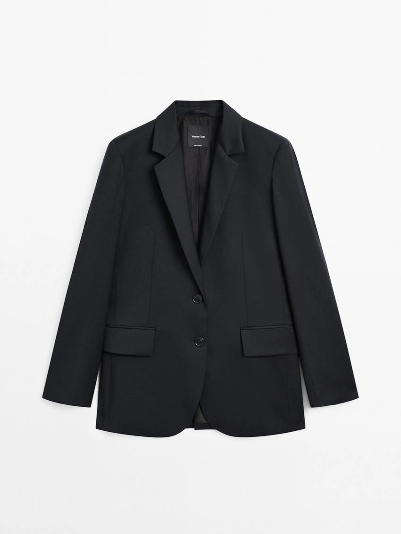 Пиджак из 100% экстра тонкой шерсти на две пуговицы