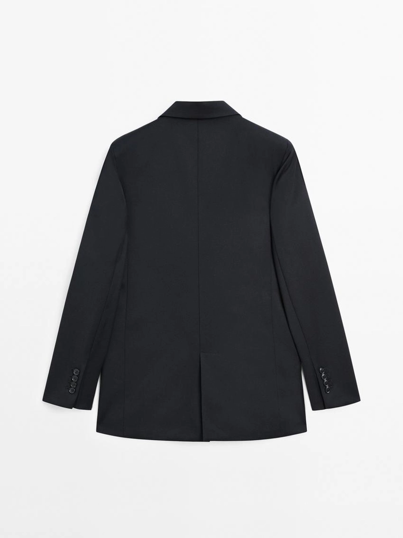 Пиджак из 100% экстра тонкой шерсти на две пуговицы
