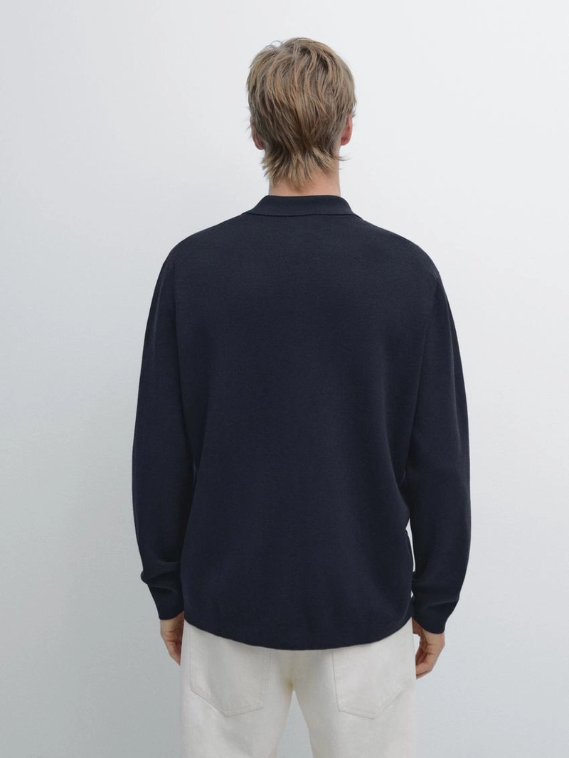 Кардиган из хлопка и шерсти с молнией и карманами