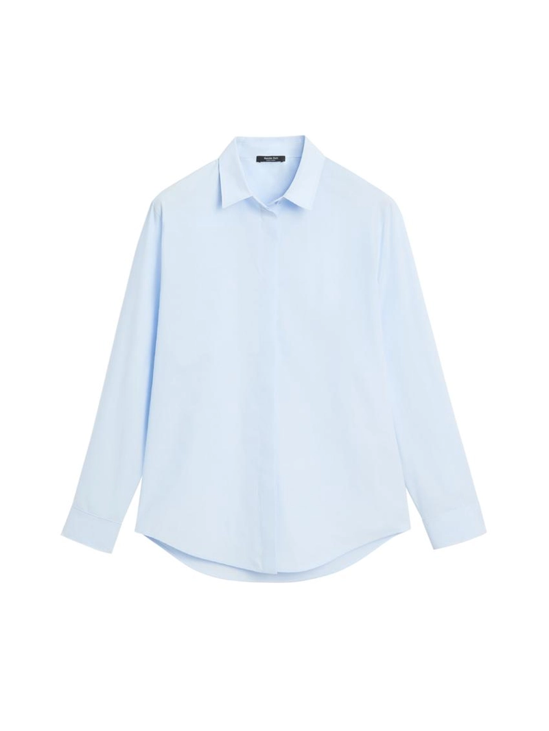 Рубашка из поплина с скрытыми пуговицами