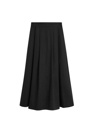 Юбка миди с боковыми складками- Заказать в России