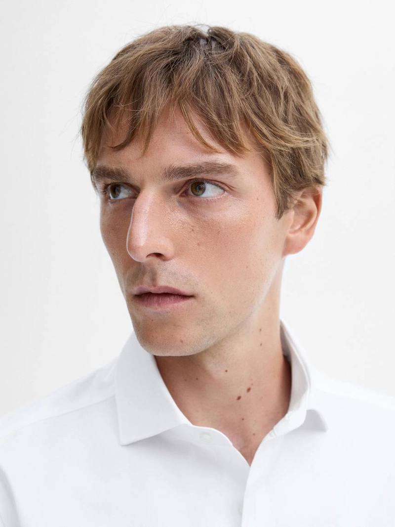 Рубашка slim fit из 100% хлопка