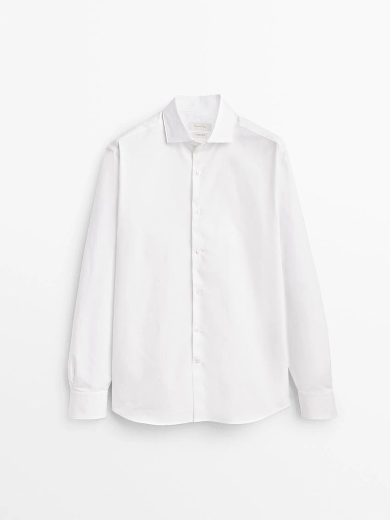 Рубашка slim fit из 100% хлопка