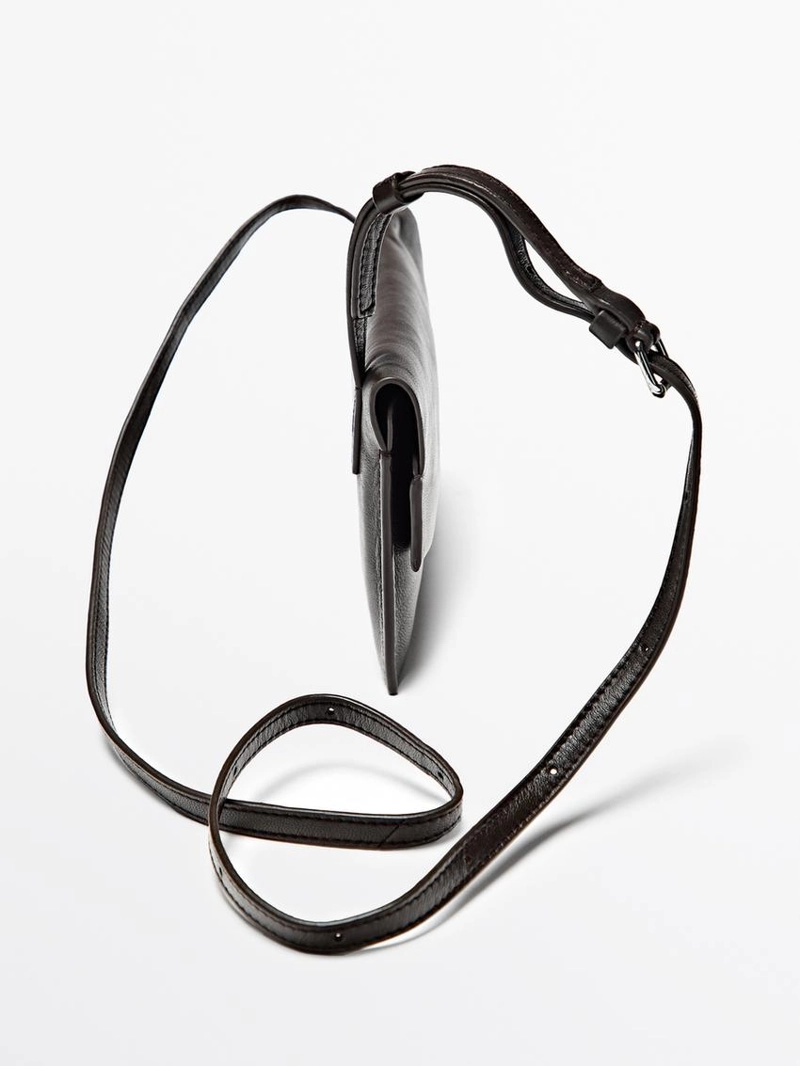 Сумка через плечо мини из натуральной кожи нубук