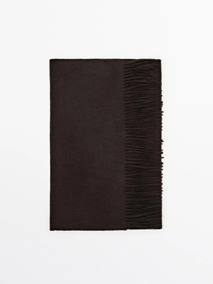 Платок с бахромой из 100% кашемира- Заказать в России