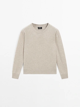 Кашемировый свитер с круглым вырезом- Заказать в России