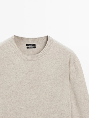 Кашемировый свитер с круглым вырезом- Заказать в России