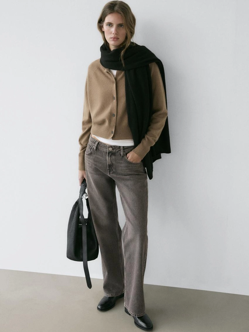 Кардиган из кашемира с длинным рукавом