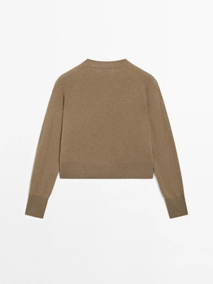 Кардиган из кашемира с длинным рукавом- Заказать в России