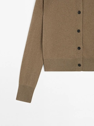 Кардиган из кашемира с длинным рукавом- Заказать в России