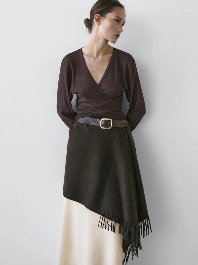 Кардиган из хлопкового микса с перекрестным узором