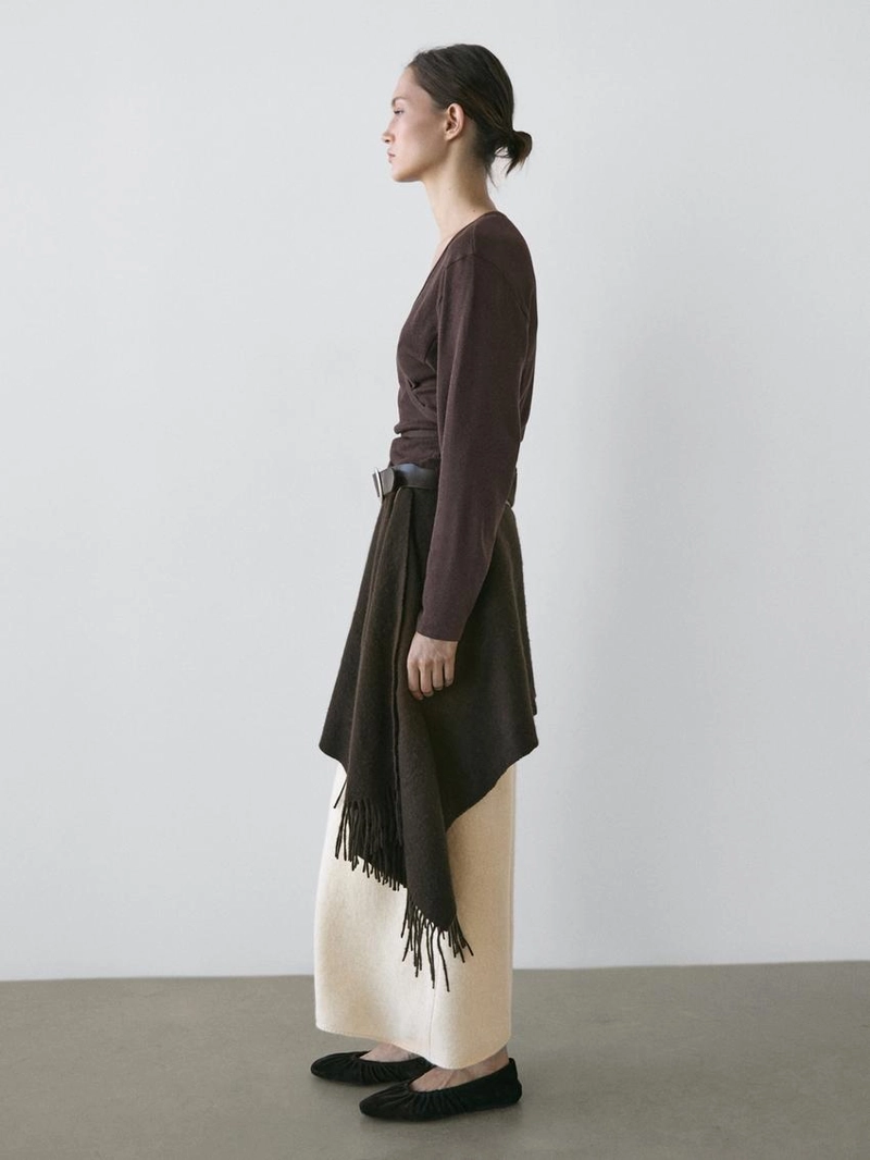 Кардиган из хлопкового микса с перекрестным узором