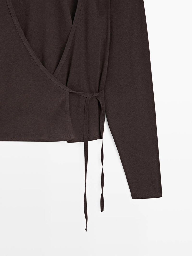 Кардиган из хлопкового микса с перекрестным узором