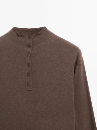 Свитер с запахом и мокрым воротничком- Заказать в России