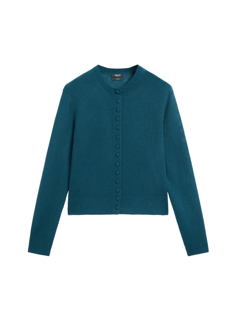 Кардиган из 100% шерсти с пуговицами в тон