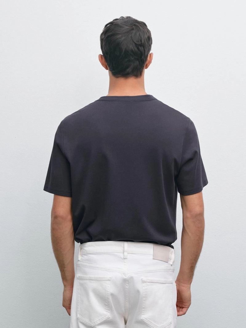 Футболка из хлопкового смесового материала с короткими рукавами