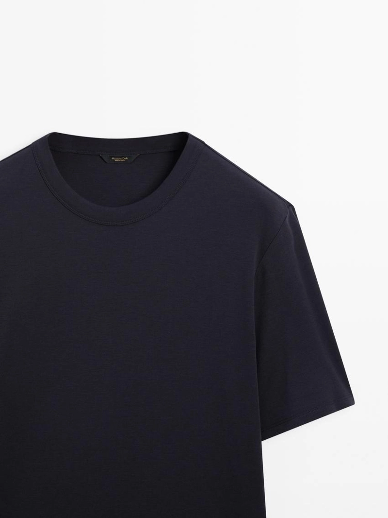 Футболка из хлопкового смесового материала с короткими рукавами