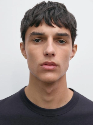 Футболка из хлопкового смесового материала с короткими рукавами- Заказать в России