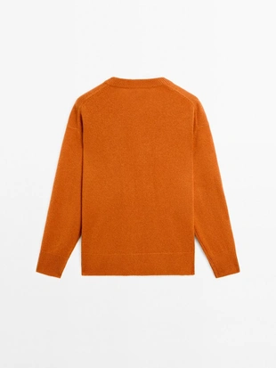 Свитер V-образный вырез из 100% кашемира- Заказать в России