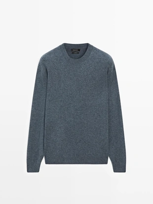 Свитер с круглым воротом из 100% шерсти- Заказать в России