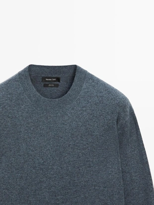 Свитер с круглым воротом из 100% шерсти- Заказать в России