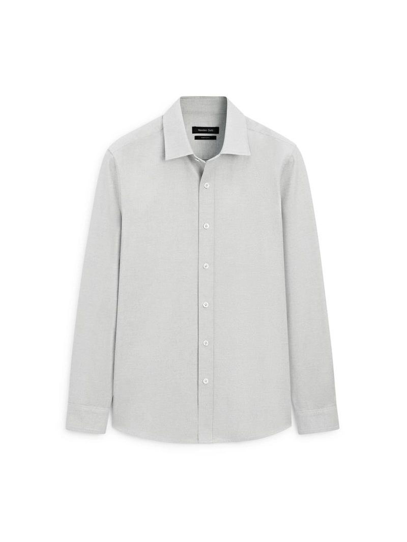 Рубашка из хлопкового смесового материала с регулярной посадкой