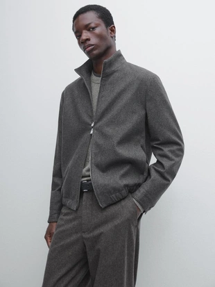 Вязаная куртка-бомбер из шерстяной смеси- Заказать в России