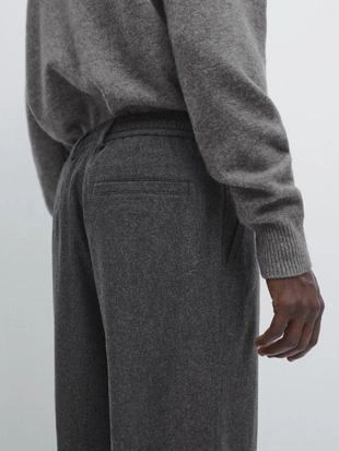 Брюки из шерстяной смеси фланели- Заказать в России