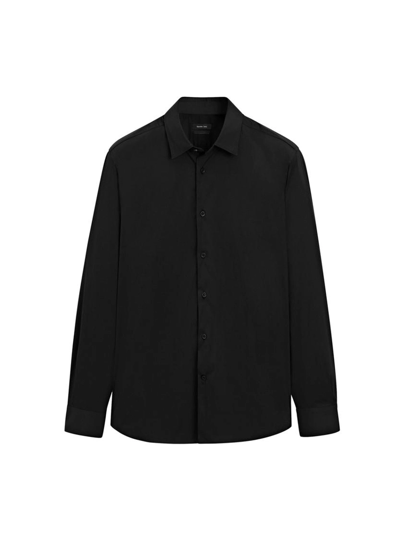 Рубашка слим фит из ткани с эластаном