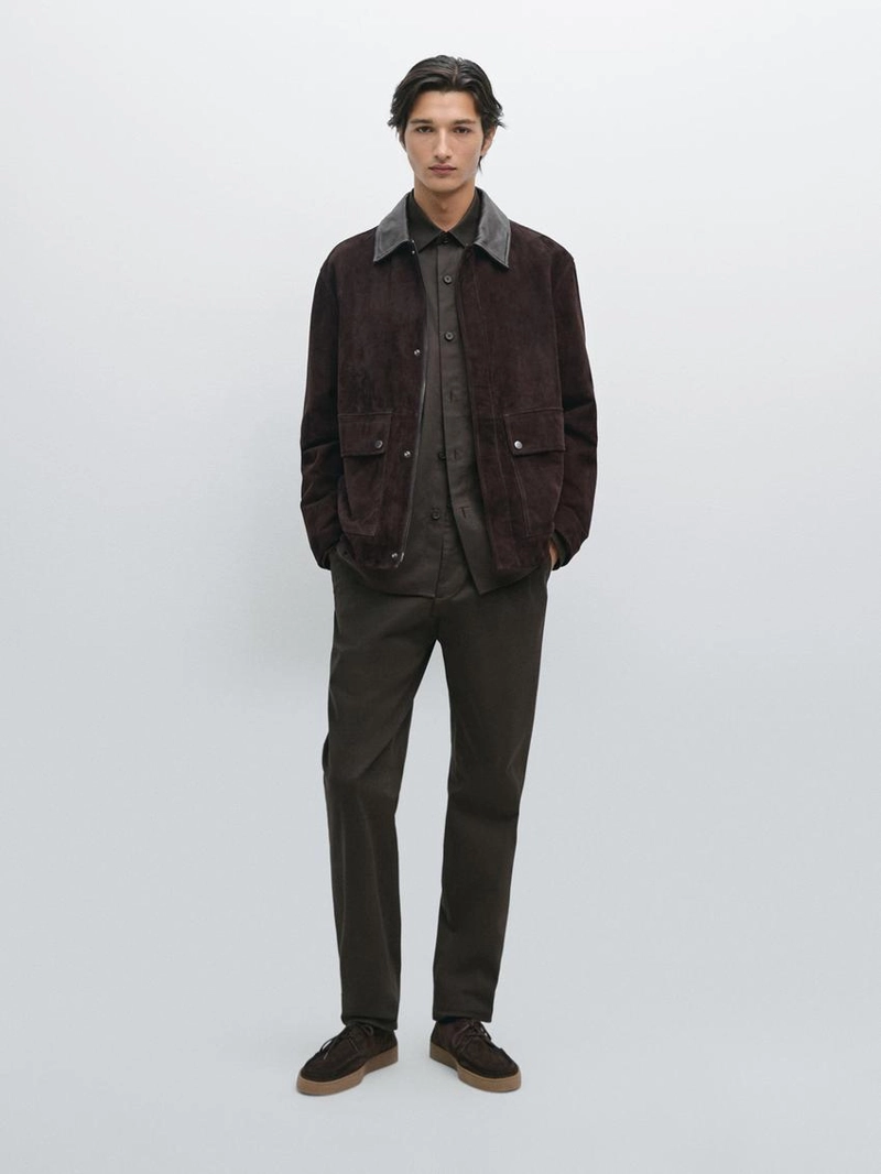 Брюки slim fit из 100% хлопка