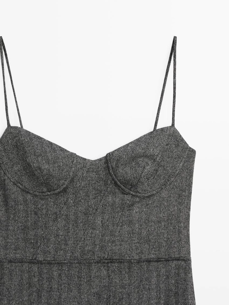 Платье-мини с бретелями