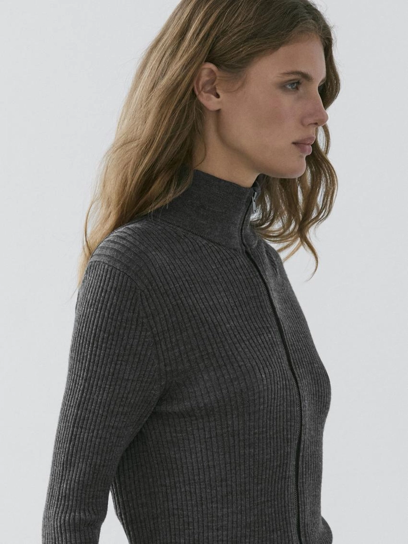 Кардиган из шерсти на молнии