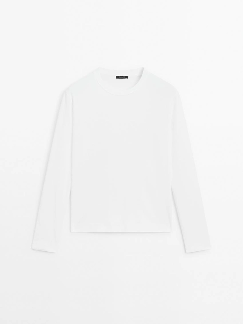 Футболка с длинным рукавом из интерлока 100% хлопок