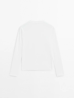 Футболка с длинным рукавом из интерлока 100% хлопок- Заказать в России