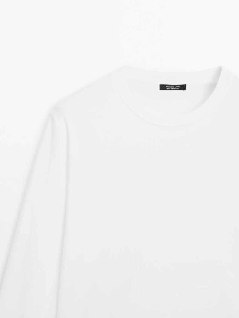 Футболка с длинным рукавом из интерлока 100% хлопок