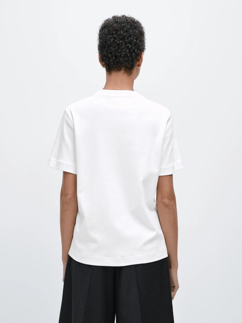 Футболка с круглым вырезом из 100% хлопкового интерлока