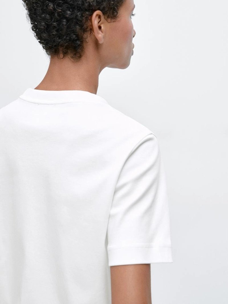 Футболка с круглым вырезом из 100% хлопкового интерлока