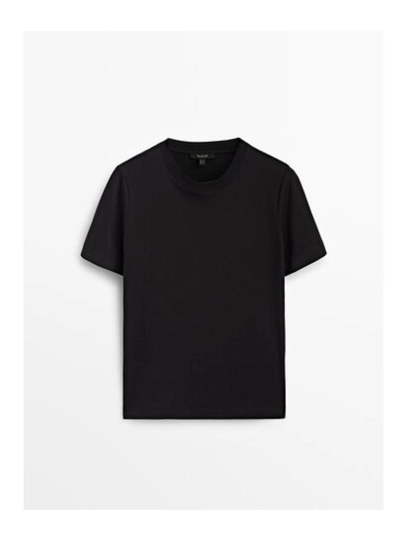 Футболка с круглым вырезом из 100% хлопкового интерлока