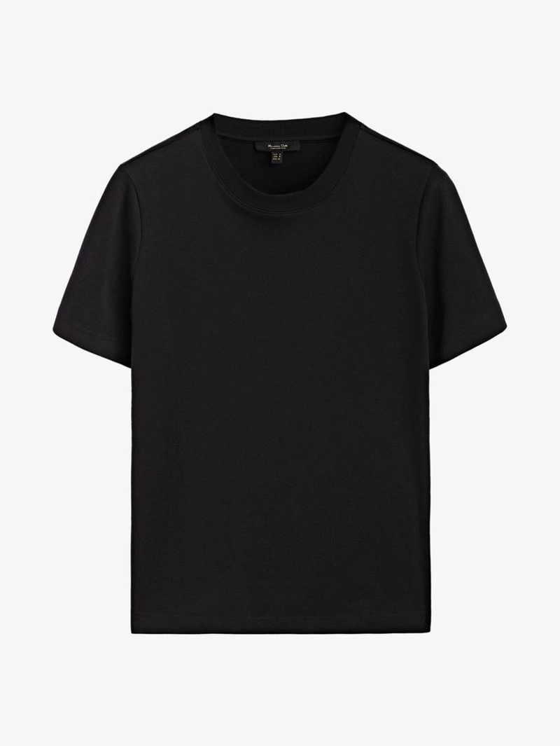 Футболка с круглым вырезом из 100% хлопкового интерлока