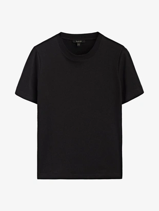 Футболка с круглым вырезом из 100% хлопкового интерлока- Заказать в России