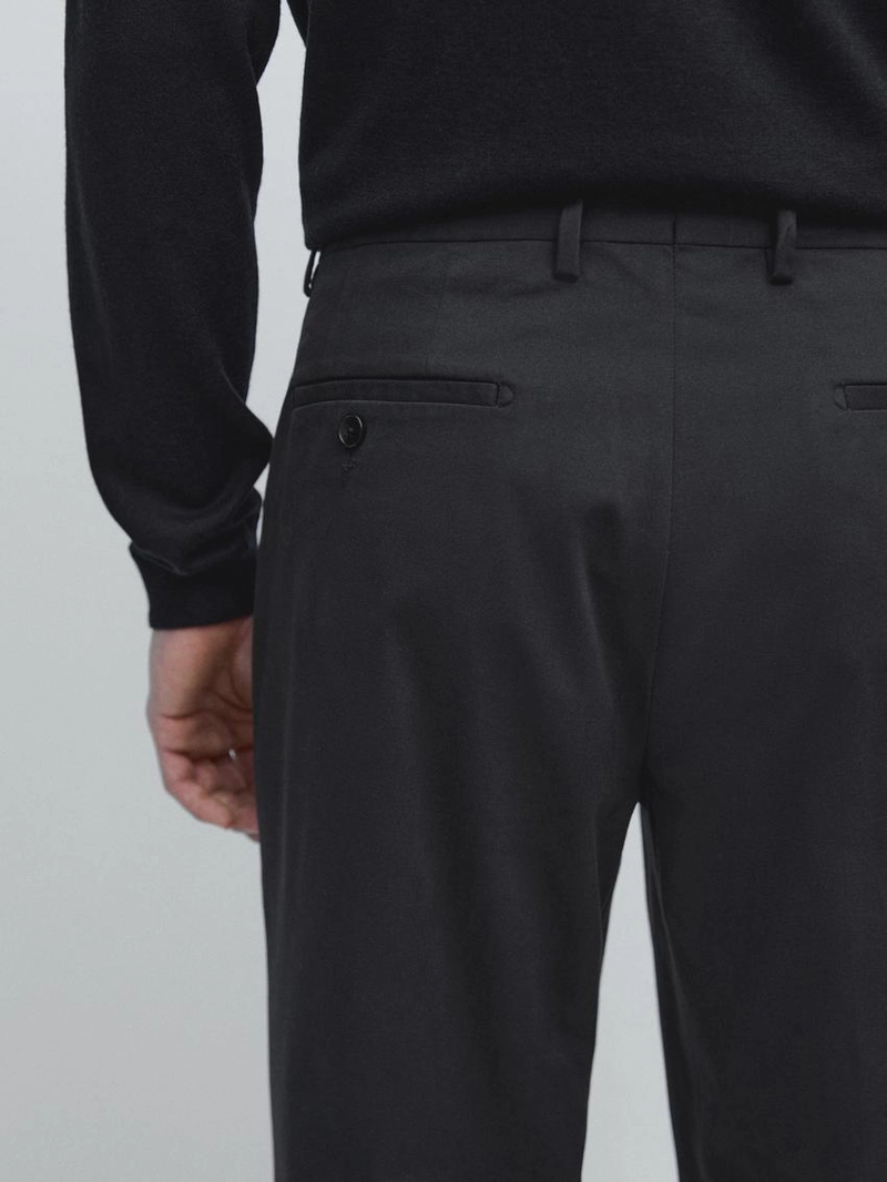 Брюки из хлопкового смесового твила