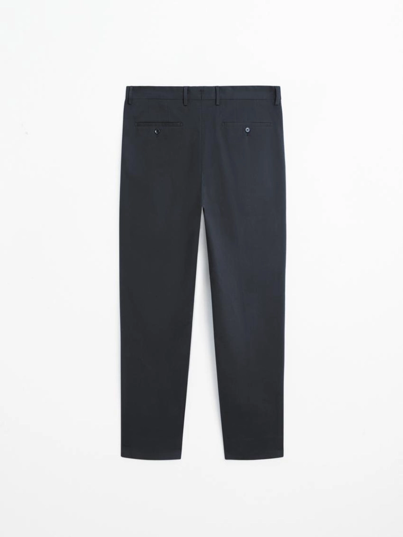 Брюки из хлопкового смесового твила