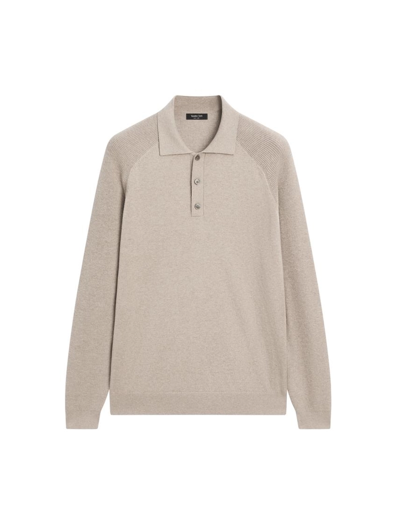 Поло-свитер из хлопкового микса