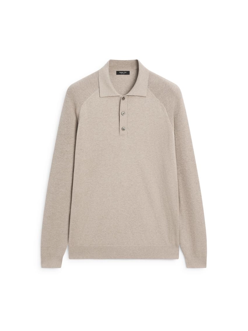 Поло-свитер из хлопкового микса