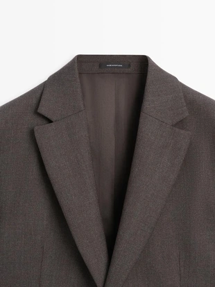 Пиджак из 100% шерсти для костюма- Заказать в России