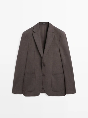 Пиджак из 100% шерсти для костюма- Заказать в России